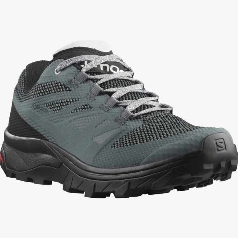 Tenis Senderismo Salomon Outline GTX Mujer Negros Grises Oscuro | MX UIME208